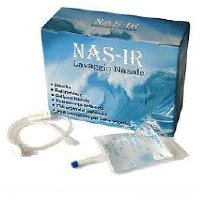Nasir Doccia Nasale Con Soluzione Fisiologica Isotonica 6 Sacche 500 Ml + 1 Blister