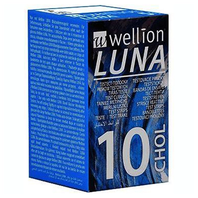 Wellion Luna 10 Strips Strisce Per Misurazione Colesterolo