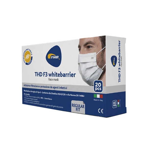 Mascherina Chirurgica Thd Mask F3 Bluebarrier Multi Regular 20 Pezzi