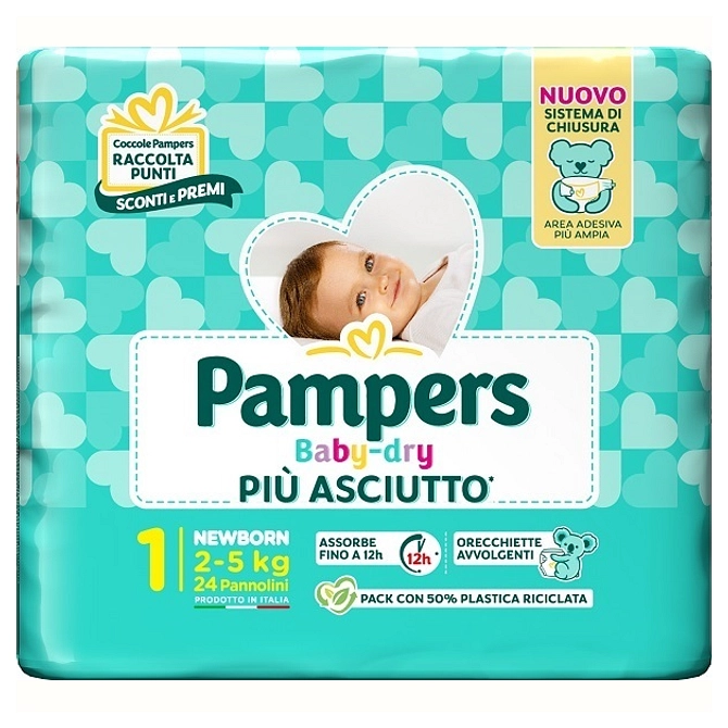 Pampers Baby Dry Pannolino Newborn 24 Pezzi