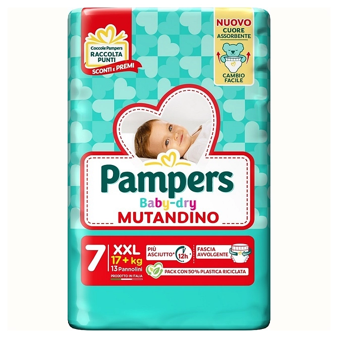 Pampers Baby Dry Pannolino Mutandina Xxl Small Pack 13 Pezzi