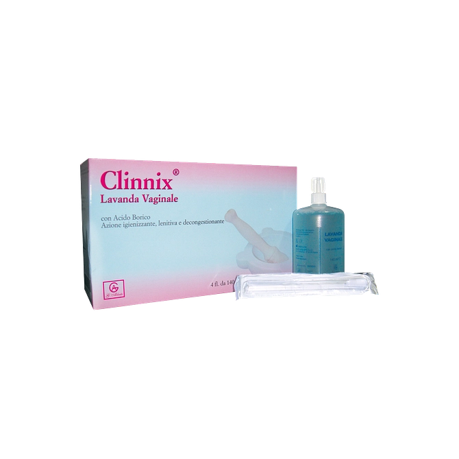 Clinnix Lavanda Vaginale 4 Flaconi 140 Ml + 4 Cannule Vaginali Monouso In Blister