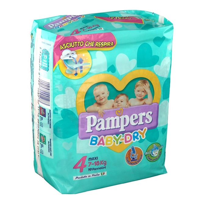 Pannolini Per Bambini Pampers Baby Dry Downcount No Flash Maxi 19 Pezzi
