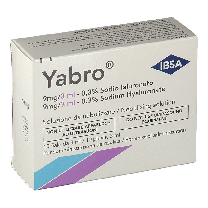 Yabro 10 Fiale 3 Ml Acido Ialuronico 0,3% Soluzione Per Nebulizzatore