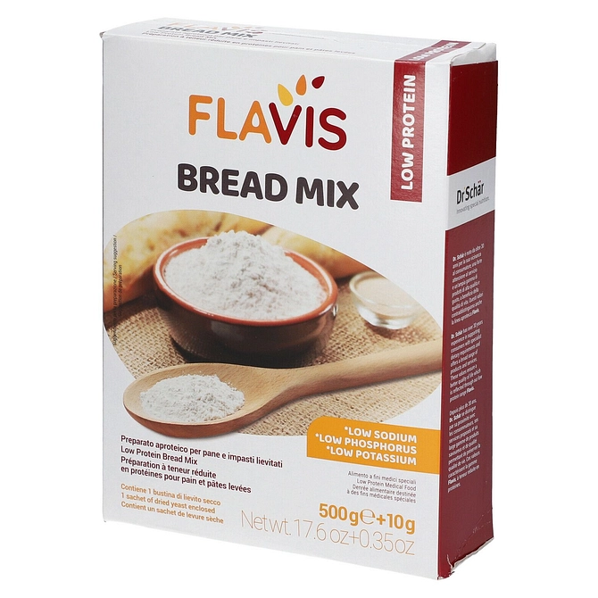 Flavis Bread Mix Preparato Per Pane E Impasti Lievitati Aproteici 500 G