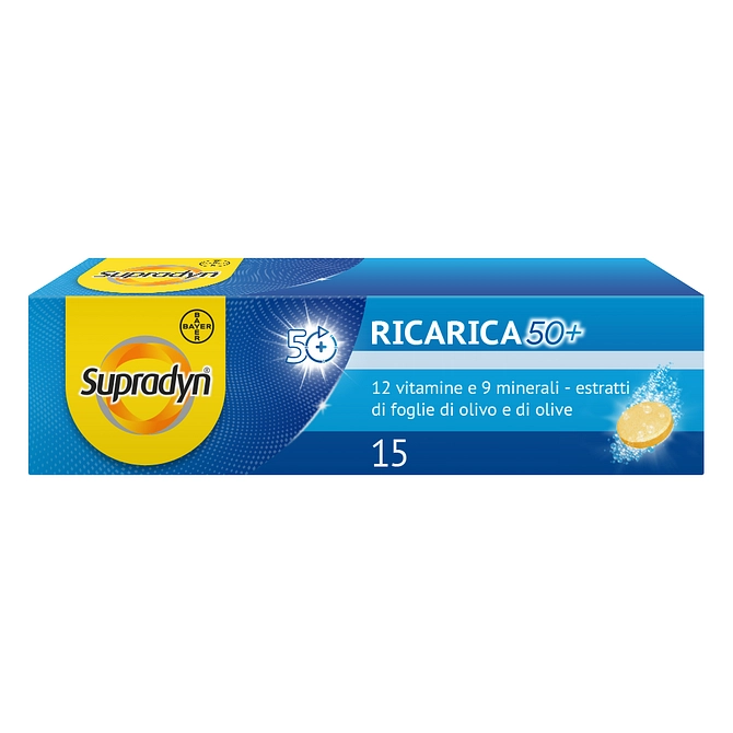 Supradyn Ricarica 50+ 15 Cpr   Integratore Con Vitamine, Minerali Ed Estratti Di Foglie Di Olivo E Olive