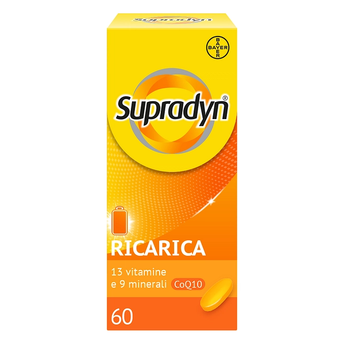 Supradyn Ricarica 60   Integratore Alimentare Multivitaminico Con Vitamine, Minerali E Coenzima Q10