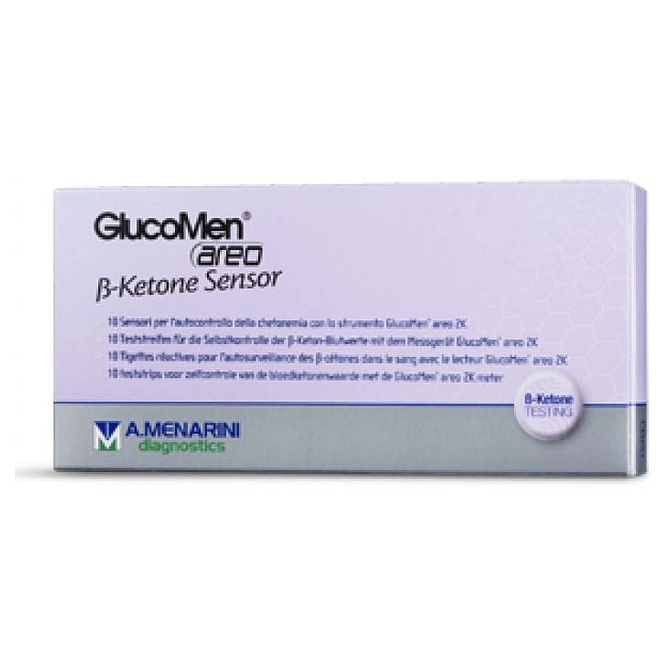 Strisce Misurazione Chetonemia Glucomen Areo B Ketone Sensor 10 Pezzi