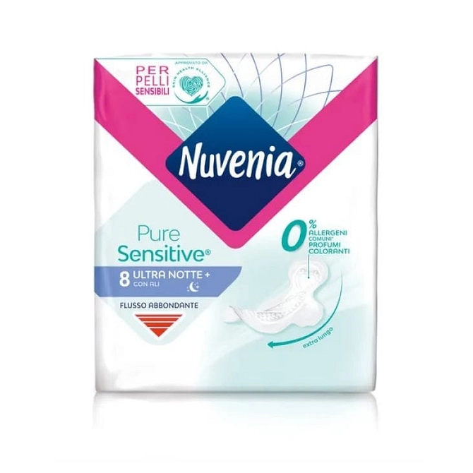 Nuvenia Pure Sensitive Ultra Notte 8 Pezzi