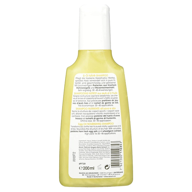 Rausch Shampoo Nutriente All'uovo E Olio 200 Ml