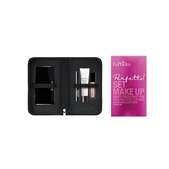 Euphidra Set Make Up Pelli Medie/Scure Con 1 Correttore + 1 Mini Mascara + 1 Lipgloss + 1 Face Palette