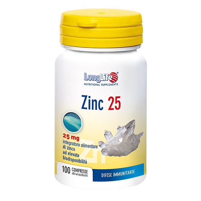 Longlife Zinc 25 Mg 100 Compresse