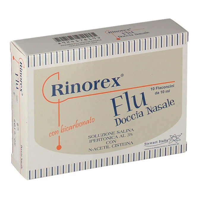 Rinorex Flu Doccia Nasale 10 Flaconcini 10 Ml