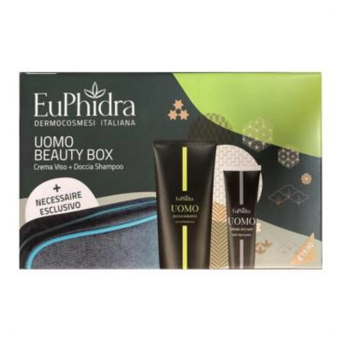 Euphidra Uomo Beauty Box 1 Doccia Shampoo + 1 Crema Viso Mat + 1 Beauty