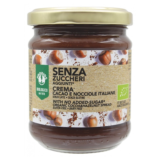 Crema Spalmabile Cacao/Nocciole Senza Zuccheri Aggiunti 200 G