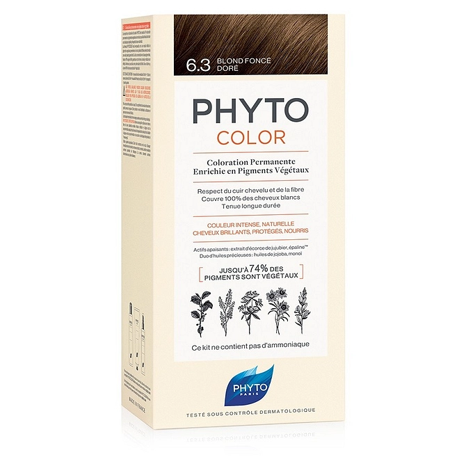Phytocolor 6.3 Biondo Scu Dor 1 Latte + 1 Crema + 1 Maschera + 1 Paio Di Guanti