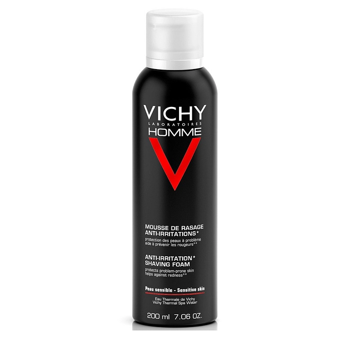 Vichy Homme Sensi Shave   Schiuma Da Barba Anti Irritazioni 200 Ml