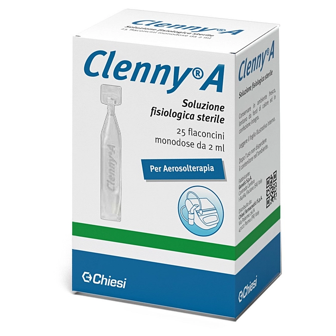 Clenny A Soluzione Fisiologica Sterile Per Aerosolterapia 25 Flaconcini Monodose Da 2 Ml