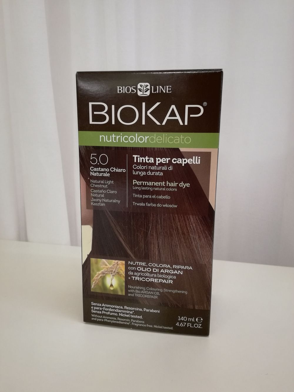 Biokap nutricolor delicato 5,0 new castano chiaro naturale tinta 140 ml ...